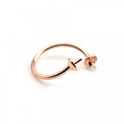 Doppio anello flessibile per flash semi-trafitto placcato oro x 1pc
