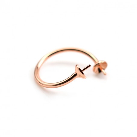 Flash gold gilt flexible ring double half drilled x 1pc