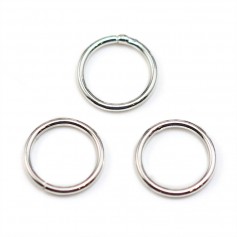 Rings welded, in silver color, in round shape, 1 * 10mm about 50 pcs