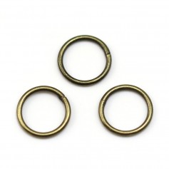 Geschweißte runde Ringe, bronzefarbenes Metall, 1x10mm ca. 50St