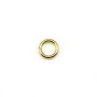 Rings welded, in round shape, in gold metal 1 * 6mm about 100pcs