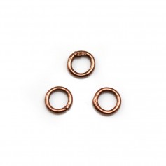 Rings welded, in round shape, in metal, copper color 1 * 6mm about 100pcs