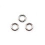 Welded rings, in rhodium metal, in round shape, 1 * 6mm about 100pcs
