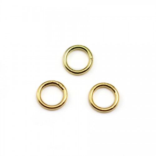 Runde, geschweißte Ringe aus vergoldetem Metall 1 * 7mm ca. 100St