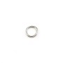 Welded round silver rings in metal 1x6mm x 100pcs
