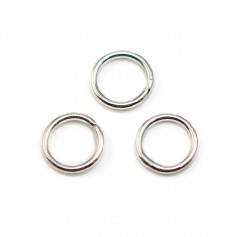 Runde geschweißte Ringe aus versilbertem Metall 1 * 8mm ca. 50St