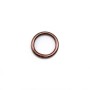 Rings welded, in round shape, in metal, copper color 1 * 8mm about 50pcs