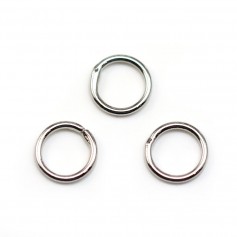 Geschweißte Ringe, runde Form, aus rhodiniertem Metall, 1 * 8mm ca. 50St