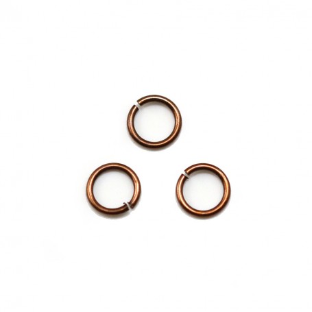 Open rounde rings copper medal 6mm x 100pcs
