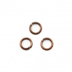 Offene Ringe runde Form, Metall kupferfarben 0.8x6mm ca. 100St