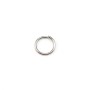 Open round rings in rhodium medal 0.8x6mm x 100pcs