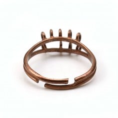 Verstellbarer Ring in Kupferfarbe, 10 Ringe, x 1Stk