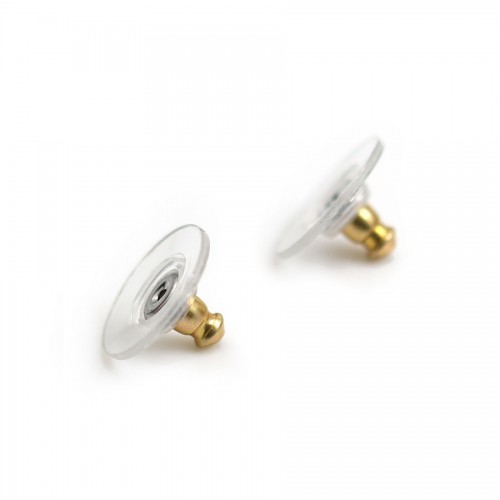 Plastic and metal Earring back, for ear studs, 11.5mm x 20pcs