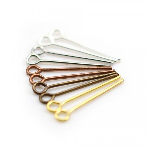Nail on metal, with "head" ring open round, 0.8 * 20mm x 200pcs