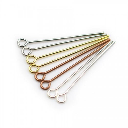 Nail on metal, with "head" ring open round, 0.8 * 30mm x 200pcs