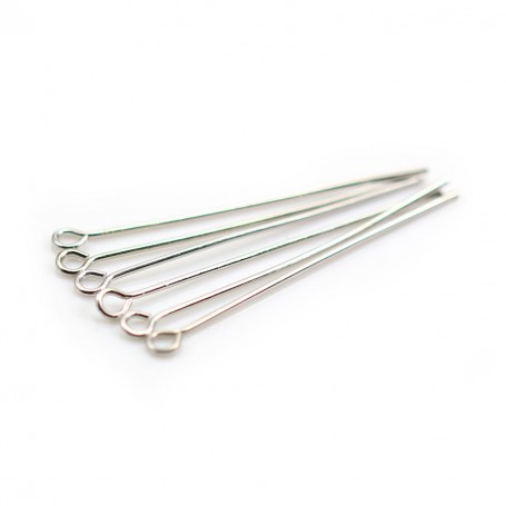 Pin on metal, with "head" ring open round, 0.8 * 40mm x 200pcs