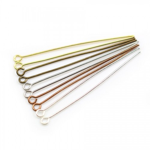 Nail on metal, with "head" ring open round, 0.8 * 50mm x 200pcs