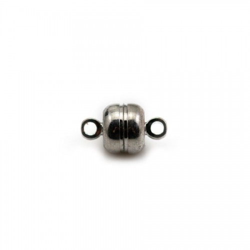 Magnetic round and flat clasps in antique silver color of 7 * 5.5mm x 10pcs