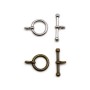Clasp "O * T" in metal, old silver or bronze color 12mm x 2pcs