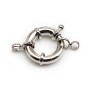 Clasp in the shape of a buoy, in silver metal, 21mm x 1pc