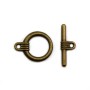 Fermoir "Toggle OT" en métal, de couleur argent vieilli ou bronze 16mm x 2pcs