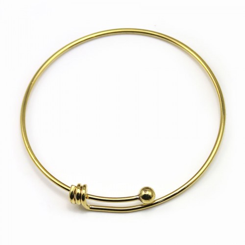 Adjustable bracelet, in metal on gold color, 68mm x 1pc