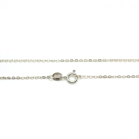 Chain in convict knit, in 925 sterling silver x 45cm