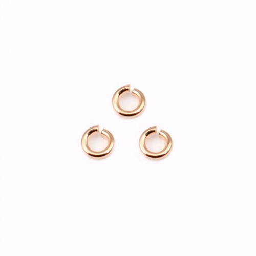 Anéis abertos "flash" banhados a ouro rosa sobre latão 0.55x3mm x 50g(1bag)
