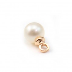  bail for half-drilled pearls, by "flash" Gold on brass 3mm x 4pcs