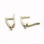 Hook earrings, plated by "flash" gilded gold on brass 11 * 19mm x 2pcs