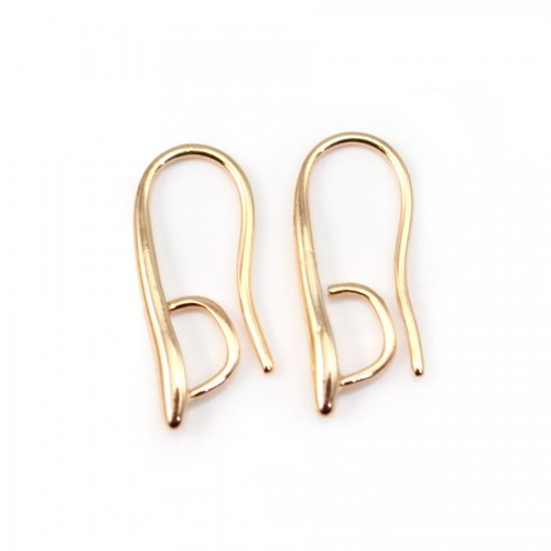 Hook earrings by "flash" Gold on brass 2.5x13mm x 2pcs