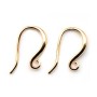 Hook earrings by "flash" Gold on brass 8x20mm x 2pcs