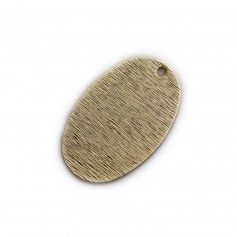 Ciondolo ovale 17x27 mm, "flash" placcato oro su ottone x 4 pezzi