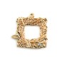 Pendant square with branch by "flash" Gold on brass 20mm x 1pc