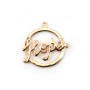 Pendant hope by "flash" gold on brass 19mm x 1pc
