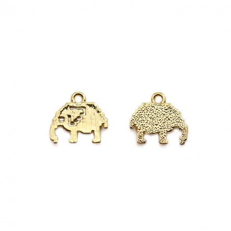 Gold plated brass "flash" charm, in a tree of life shape, 15mm x 6pcs