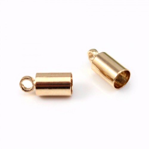  Terminators for cords 3.5mm by "flash" Gold on brass x 2pcs