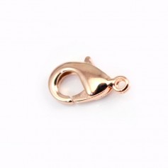  Lobster clasp by "flash" Gold pink on brass 7x12mm x 20pcs