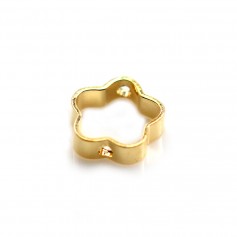 Spacer in the shape of a flower 8mm, plated with "flash" gold on brass x 5pcs
