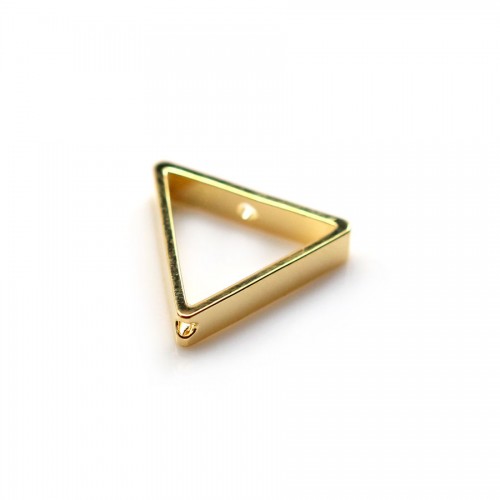 13mm Dreiecks-Zwischenstück, vergoldet mit "Flash" Gold auf Messing x 4Stk