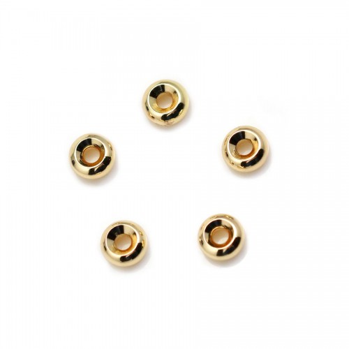 Intercalary square by "flash" gold on brass 5.8mm x 6pcs
