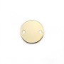 2-hole round spacer, plated by "flash" gold on brass 12mm x 4pcs