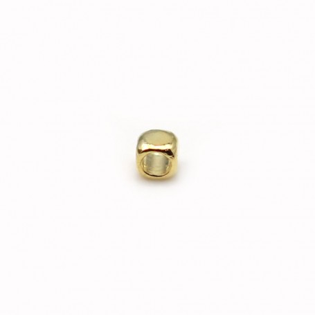 Intercalary square by "flash" gold on brass 5.8mm x 6pcs