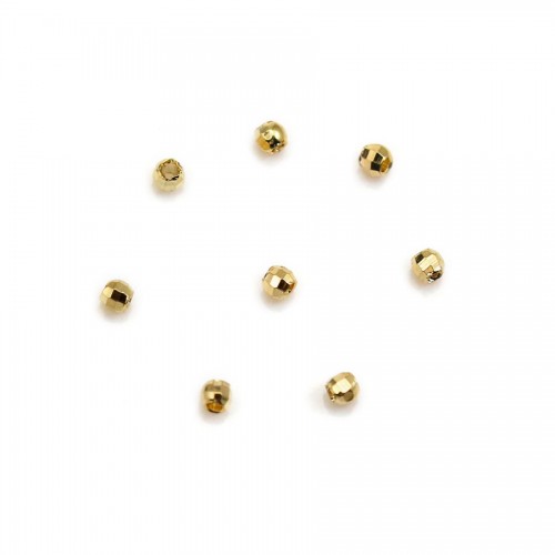 Striated spacer, plated by "flash" gold on brass, 1.8*2.4mm x 30pcs