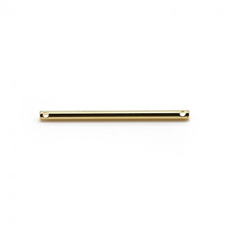 Tube spacer, in size of 2x35mm, plated with "flash" gold on brass x 4pcs