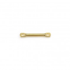 Intercalary in the shape of a tube 1.5x13mm, plated with "flash" gold on brass x 10pcs