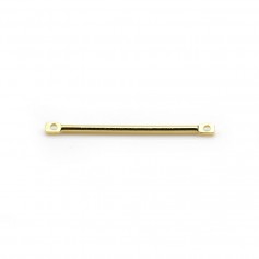 Intercalary in the shape of a tube 1.5x25mm, plated with "flash" gold on brass x 10pcs