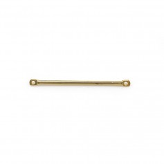 Intercalary in the shape of a tube, 1.5*30mm, plated with "flash" gold on brass x 10pcs