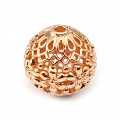  Openwork ball by "flash" Gold on brass 18mm x 1pc