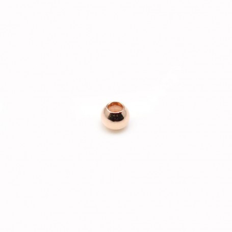 Perle facetté, plaqué par "flash" or rose sur laiton, 0.8 * 2mm x 200pcs